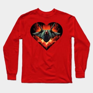 aircraft cyber love Long Sleeve T-Shirt